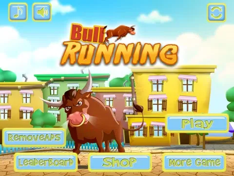 Bull Running Street : Racing against Kid Friends during Day iPad  سکرین شاٹس