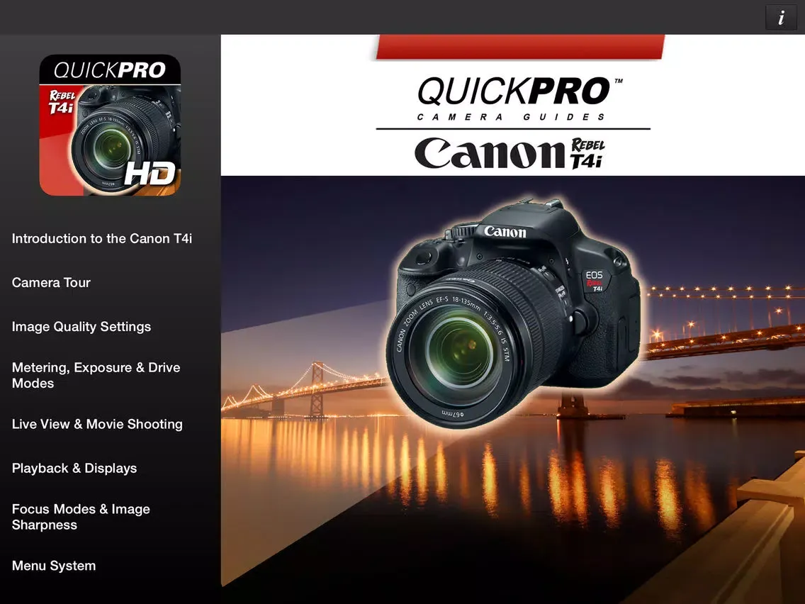 QuickPro for Canon T4i HD iPad  স্ক্রিনশট