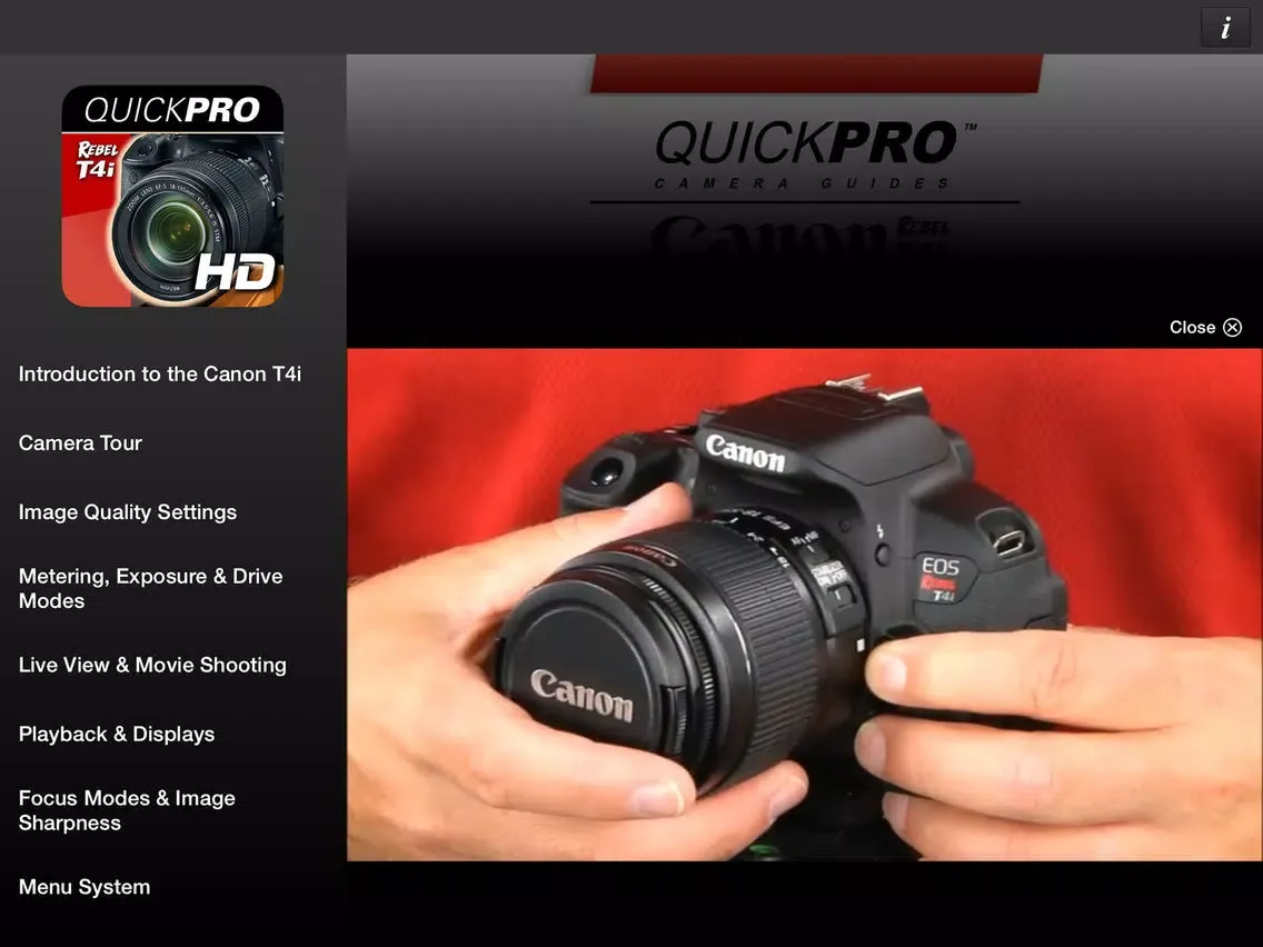 QuickPro for Canon T4i HD iPad  স্ক্রিনশট