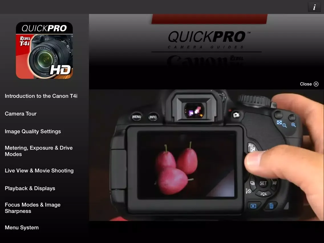 QuickPro for Canon T4i HD iPad  স্ক্রিনশট