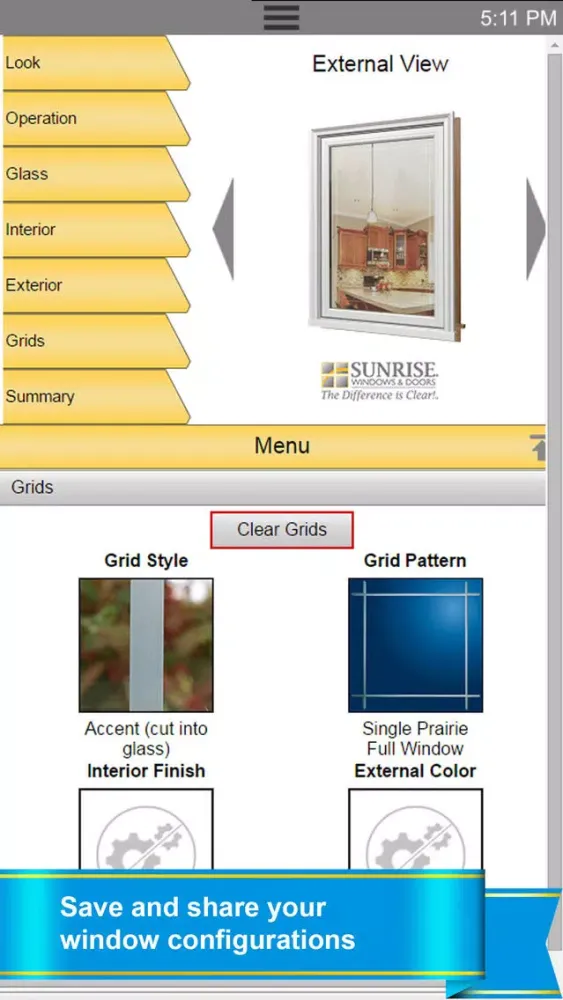 تصاویر Sunrise Windows Configuration App