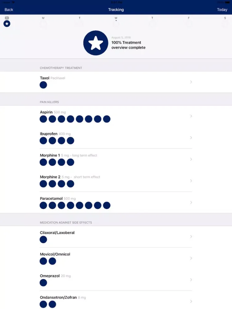 Capturas de tela do Cancer - track and heal iPad 