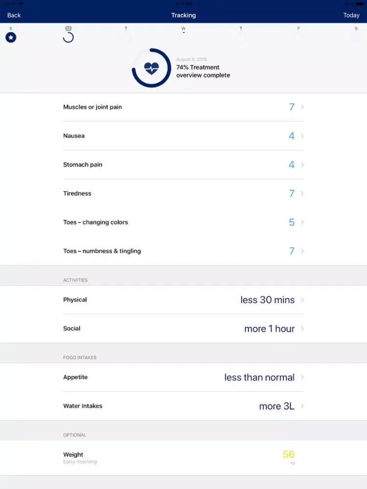 Capturas de tela do Cancer - track and heal iPad 