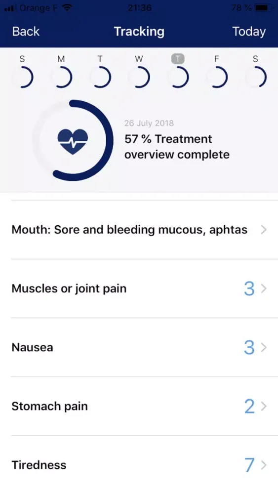 Capturas de tela do Cancer - track and heal