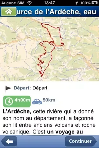 Capturas de tela do Ardèche mobile