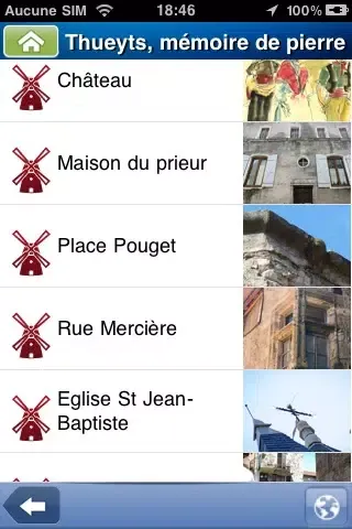 Capturas de tela do Ardèche mobile