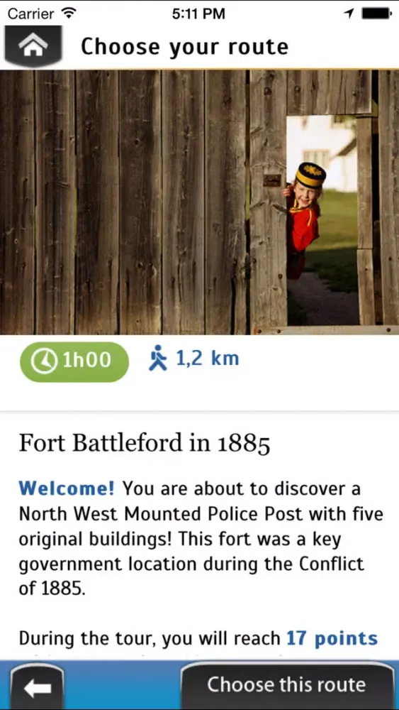 Ảnh chụp màn hình của Parks Canada Explora Fort Battleford