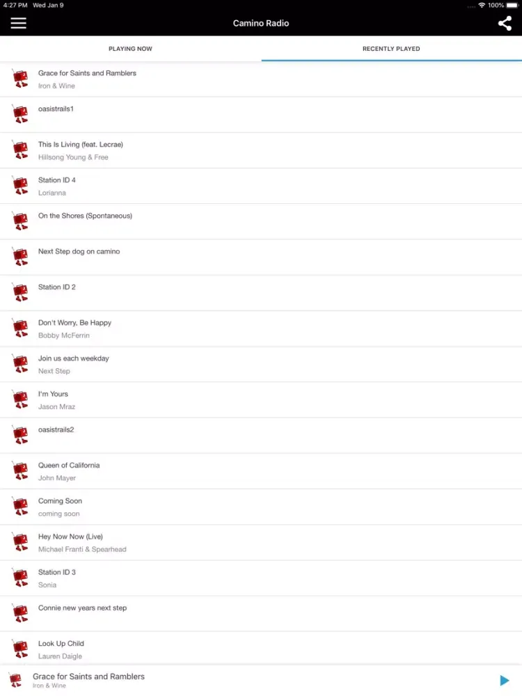 Zrzuty ekranu Camino Radio iPad 