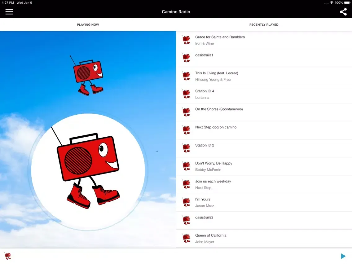 Zrzuty ekranu Camino Radio iPad 