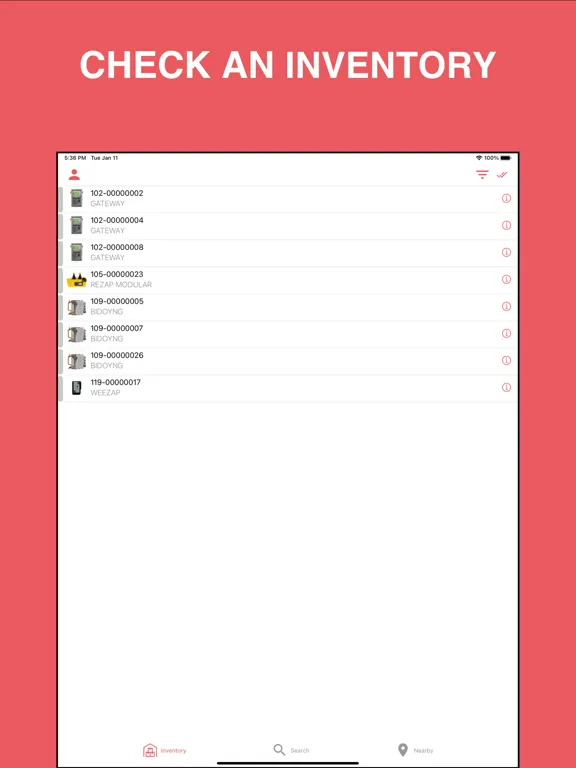 تصاویر Kelvatek: Equipment Manager iPad 