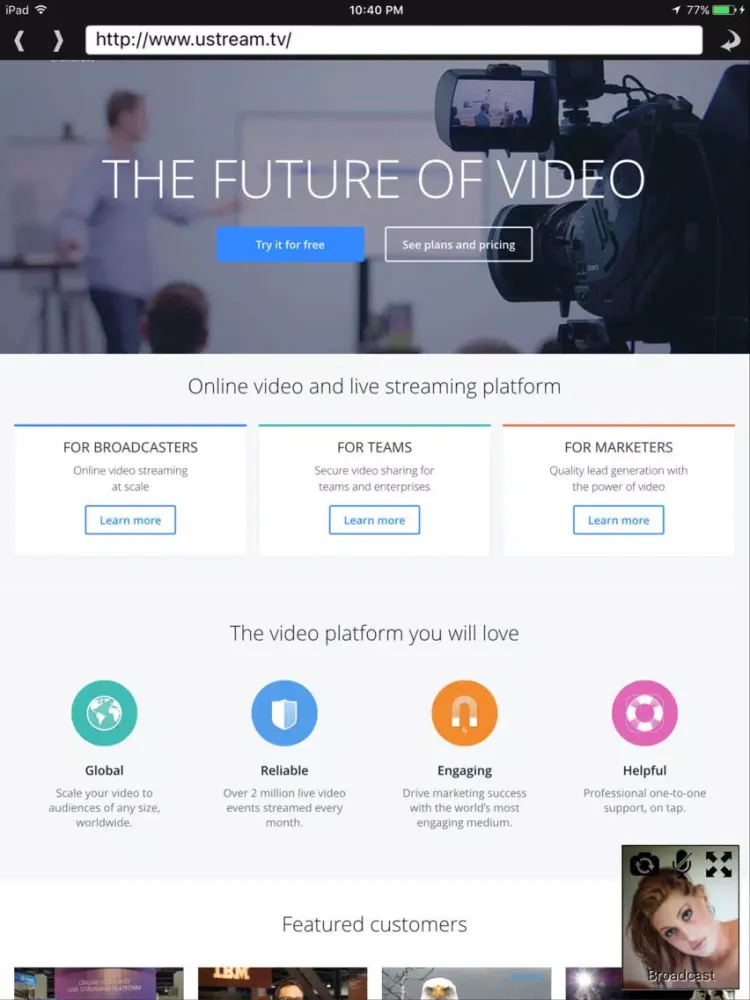 Camlink Broadcaster iPad  Screenshots