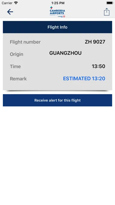 Tangkapan layar Cambodia Airports