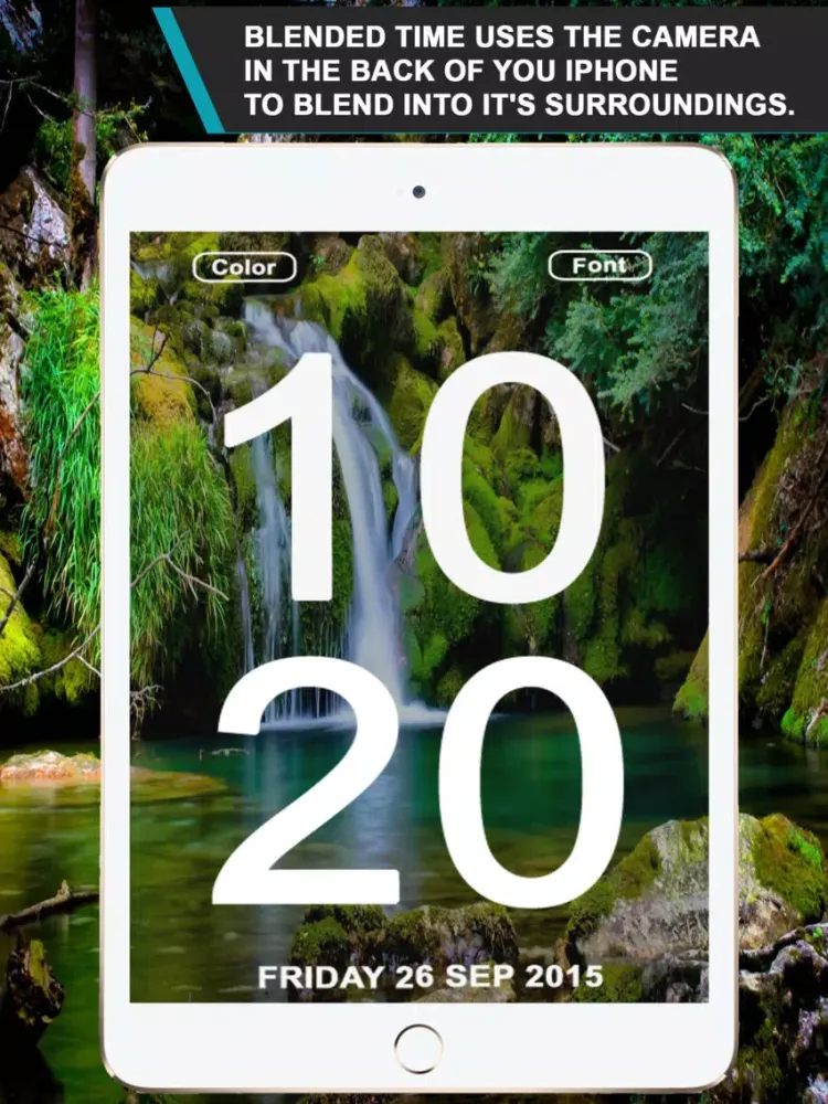 Blended Time: Beautiful Clock that Blends into your Environment. iPad  スクリーンショット