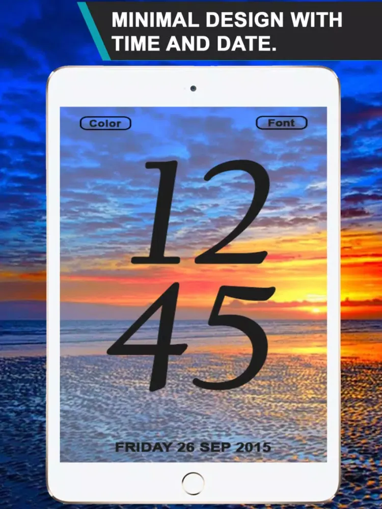 Blended Time: Beautiful Clock that Blends into your Environment. iPad  スクリーンショット