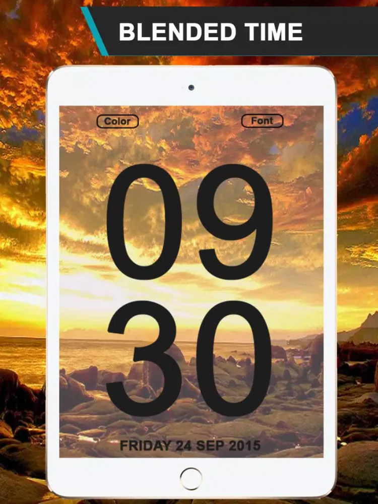 Blended Time: Beautiful Clock that Blends into your Environment. iPad  スクリーンショット