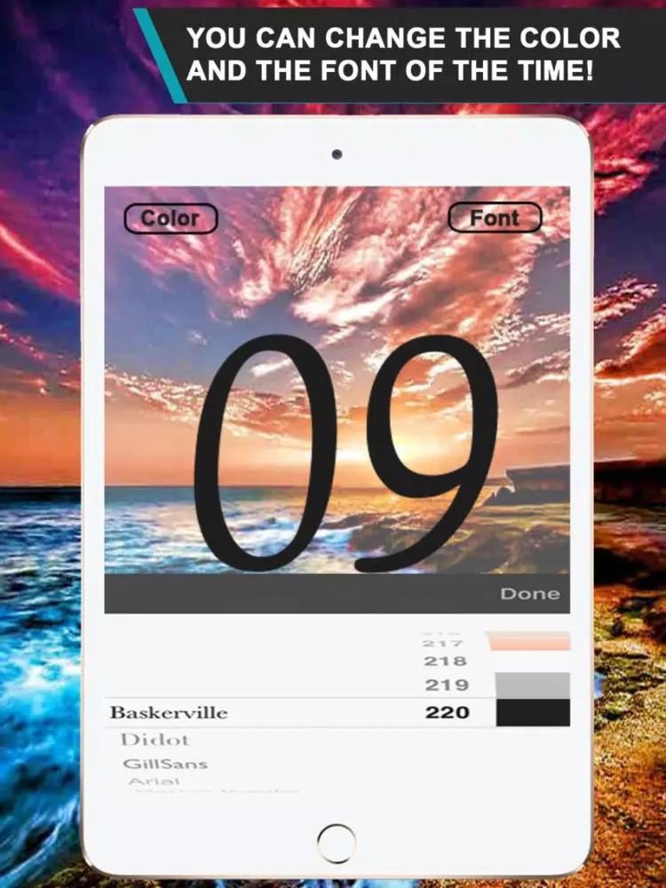 Blended Time: Beautiful Clock that Blends into your Environment. iPad  スクリーンショット