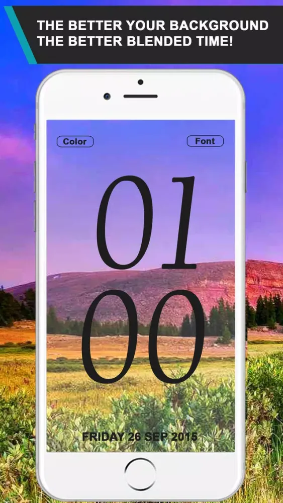 Blended Time: Beautiful Clock that Blends into your Environment. スクリーンショット