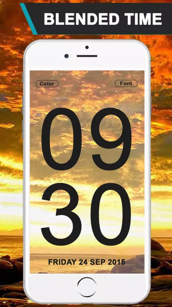 Blended Time: Beautiful Clock that Blends into your Environment. スクリーンショット
