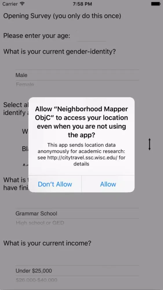 Tangkapan skrin Neighborhood Mapper