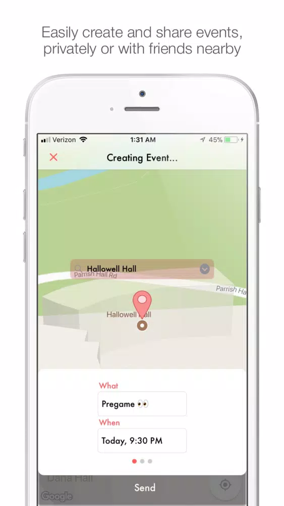 Tangkapan layar Campfire - Social Map for Events & Friends