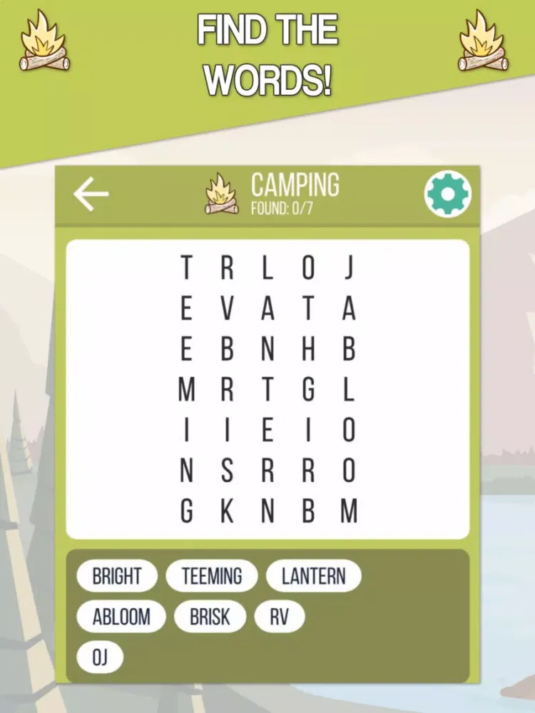 Capturas de pantalla de Camping Fun - Word Search iPad 