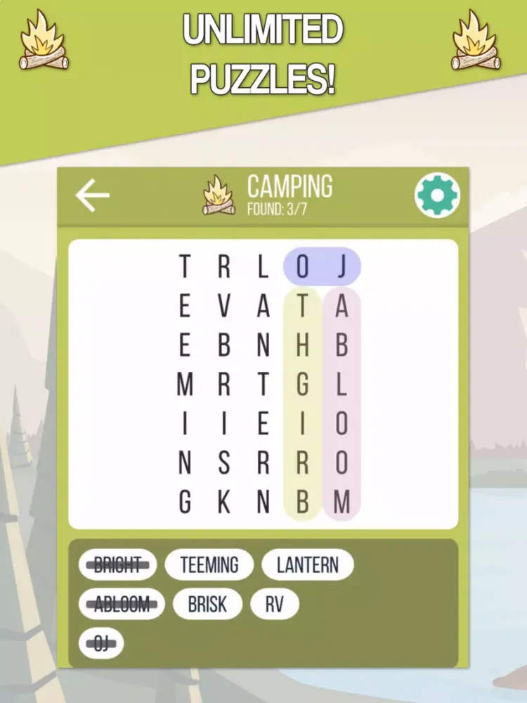 Capturas de pantalla de Camping Fun - Word Search iPad 