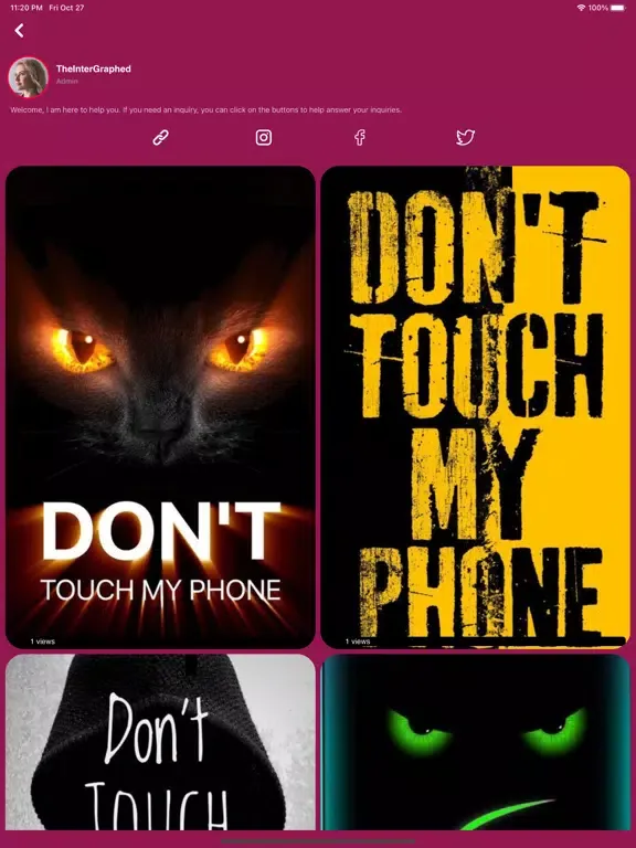 تصاویر dont touch my phone wallpaper iPad 