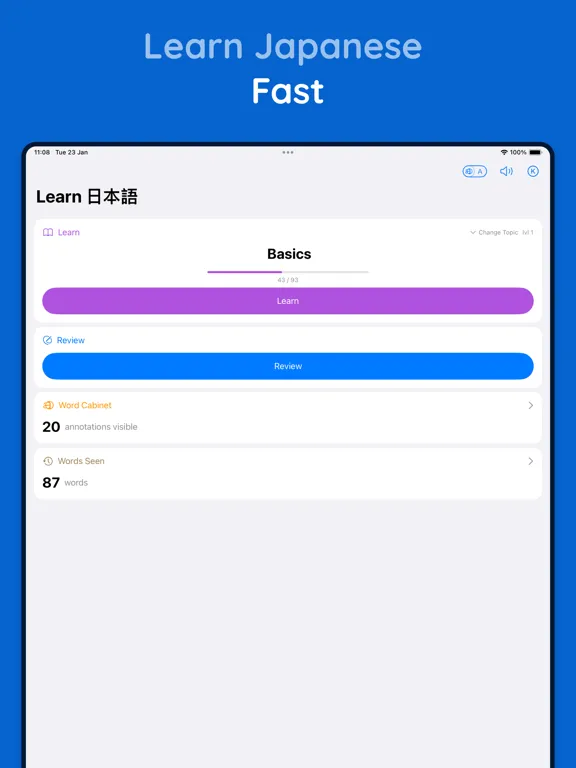 Camp Nihongo iPad  Screenshots