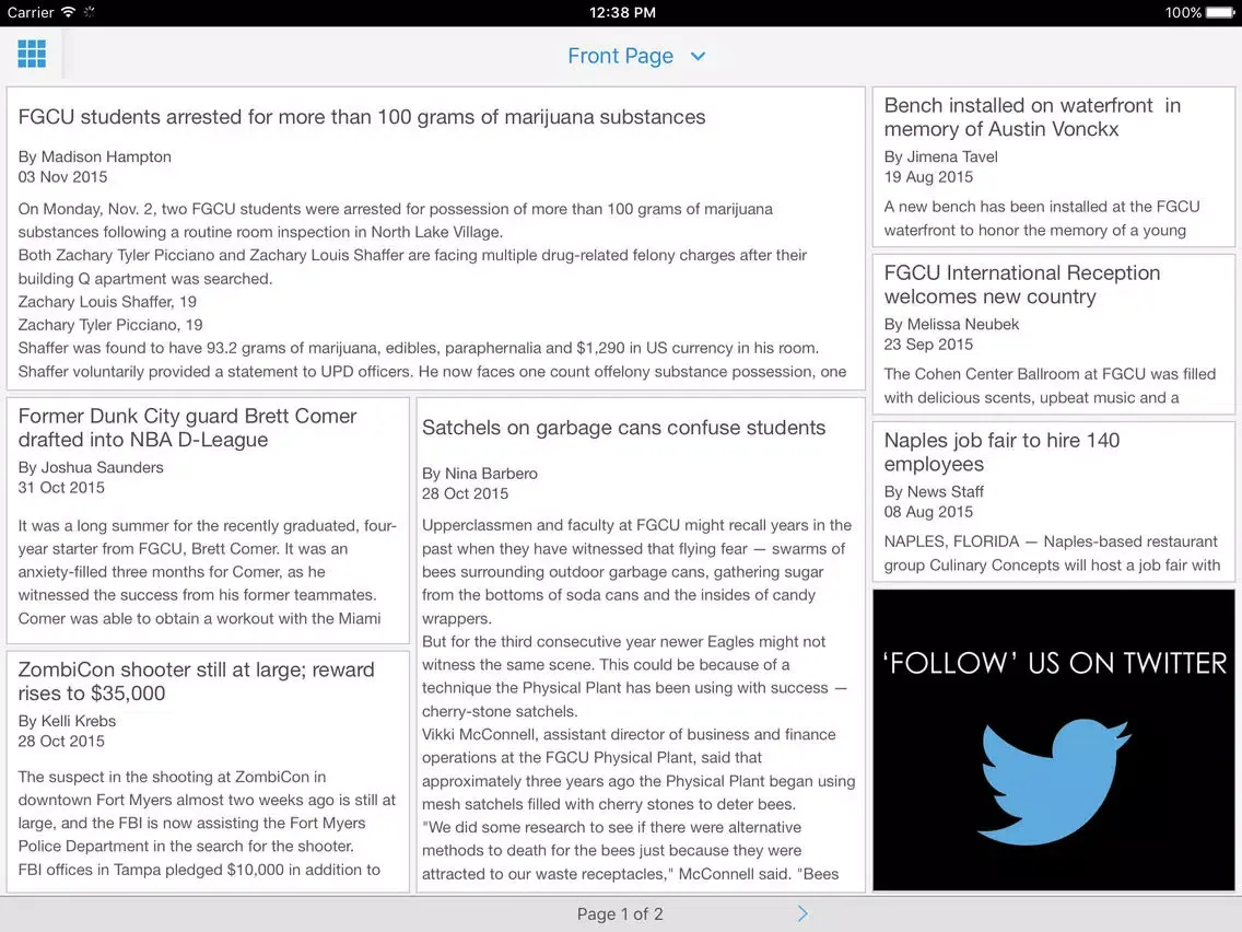 Eagle News iPad  Screenshots