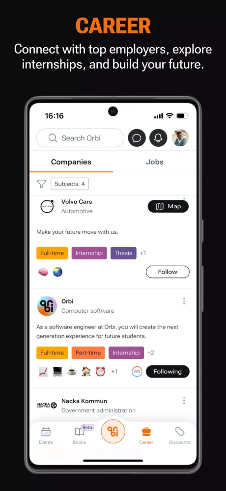 Orbi سکرین شاٹس