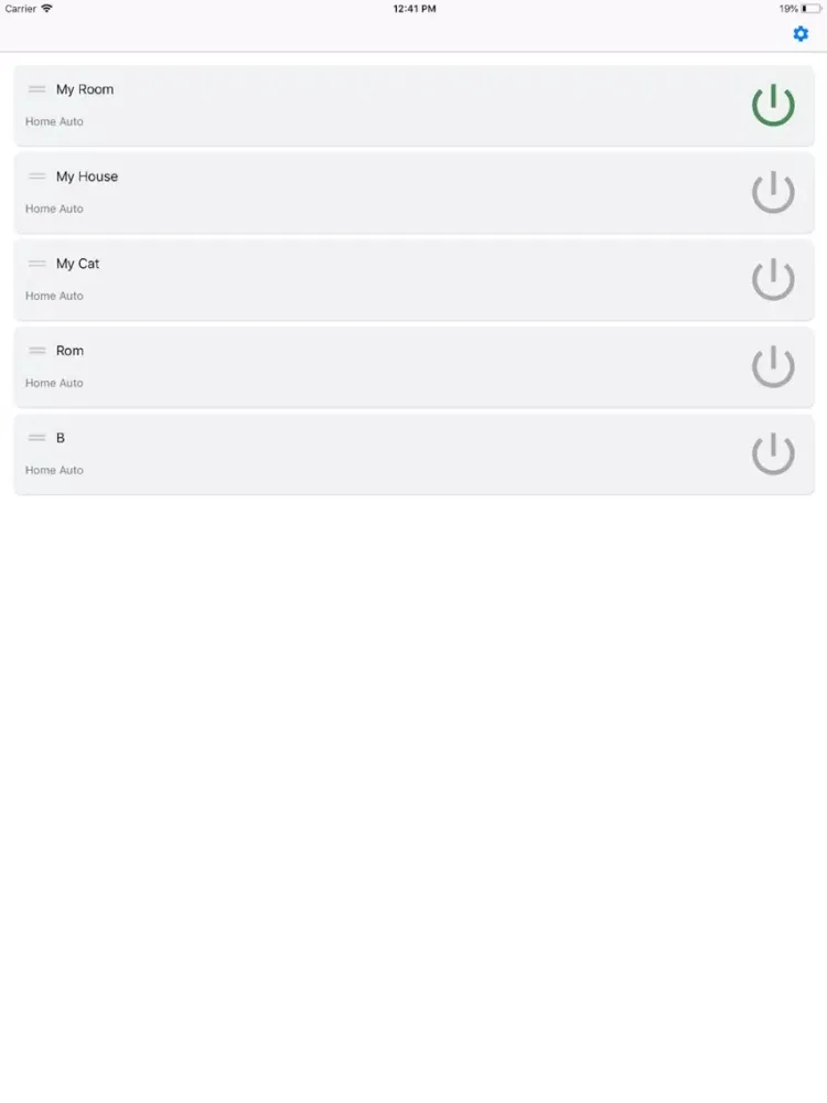 Tangkapan skrin Home Auto Smart Switch iPad 