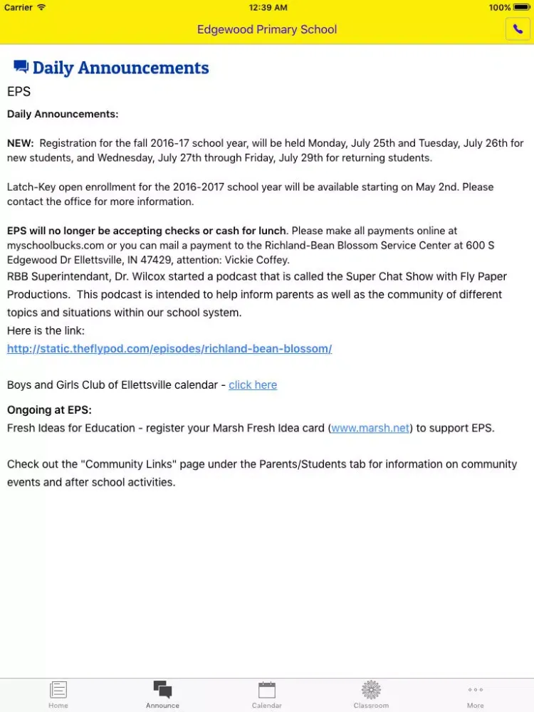 Скриншоты Edgewood Primary School - Indiana iPad 