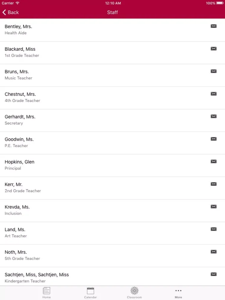 Ảnh chụp màn hình của Stinesville Elementary - Indiana iPad 