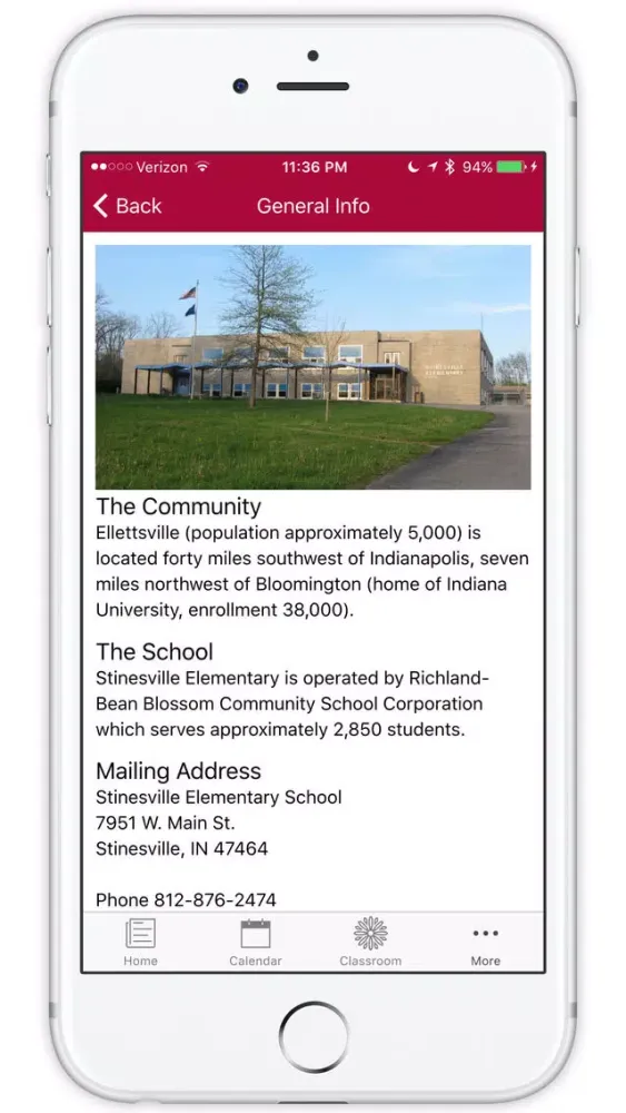 Ảnh chụp màn hình của Stinesville Elementary - Indiana