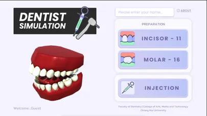 Capturas de tela do Dentist Simulation