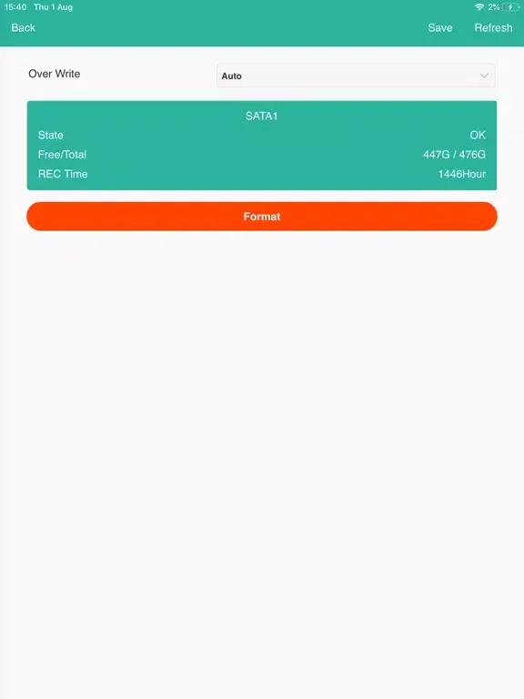 Tangkapan layar MT CamView iPad 