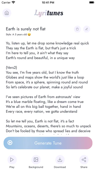 Capturas de tela do LyriTunes - Lyrics Generator