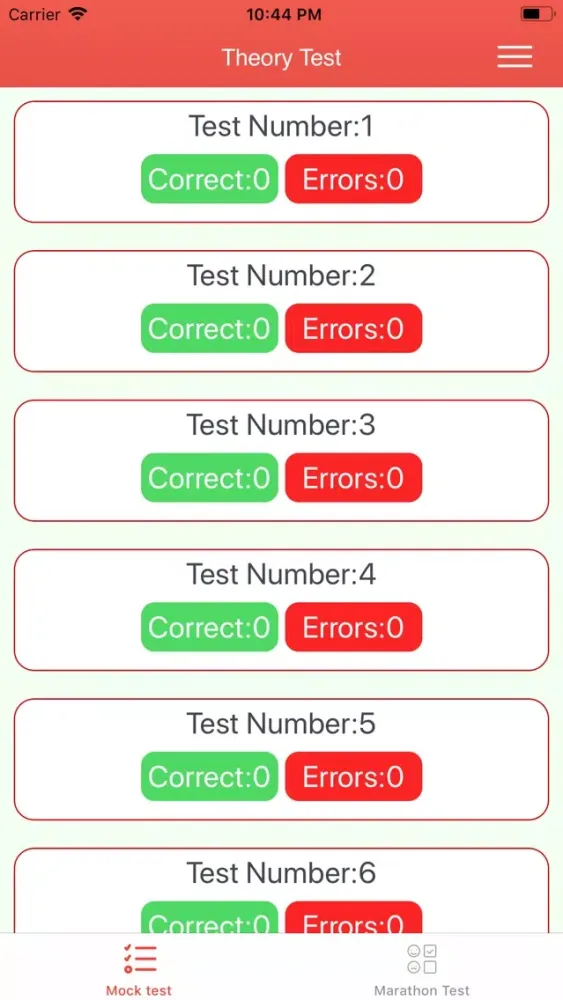 Zrzuty ekranu ontario g1 test