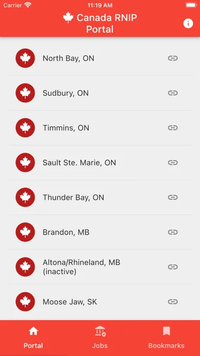 Tangkapan layar Canadian RNIP Reference