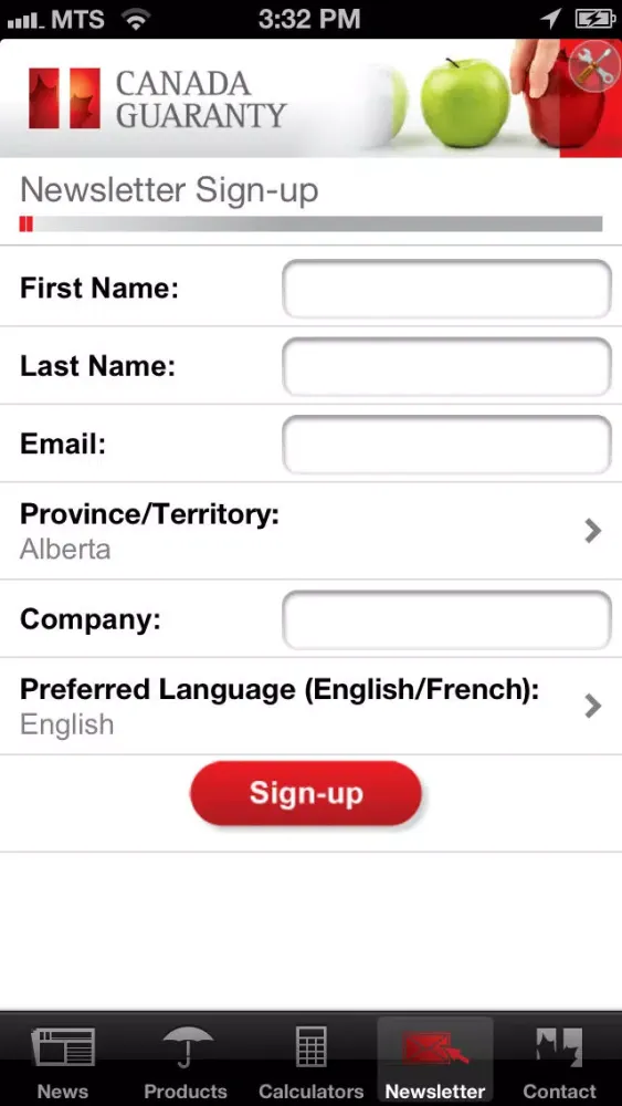 Captures d'écran de Canada Guaranty