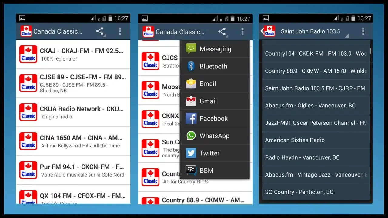Canada Classic Radio Stations Ekran Görüntüleri
