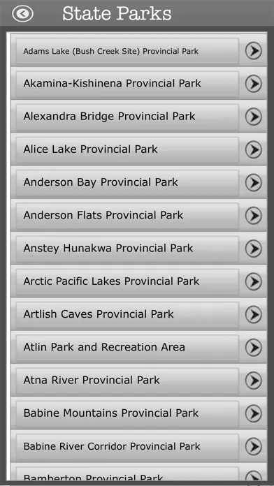 Tangkapan layar Canada Camping & Trails,Parks