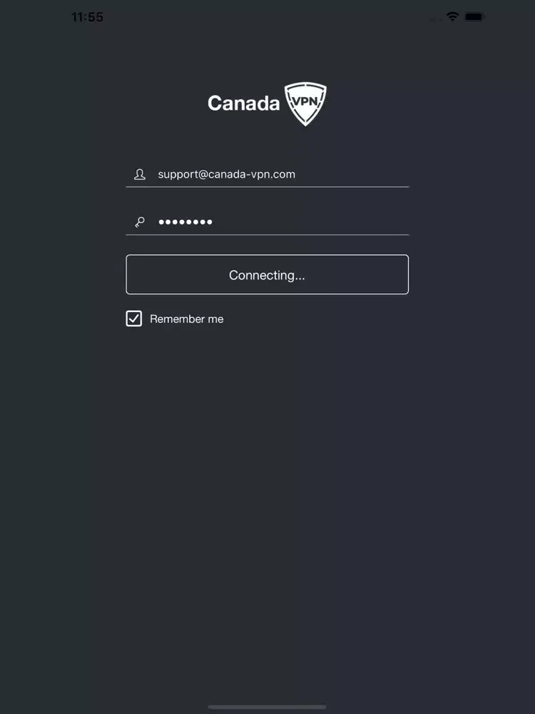CanadaVPN iPad  Screenshots