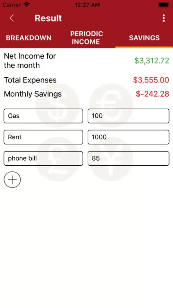 Canadian Net Income Calculator Screenshots