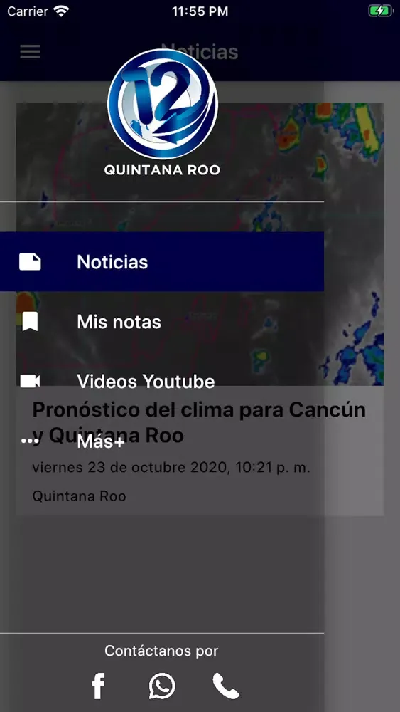 Ảnh chụp màn hình của Canal 12 Quintana Roo