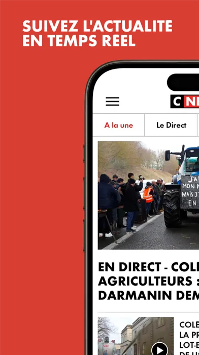 Captures d'écran de CNEWS - Toute l'Actu en direct