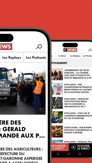 Captures d'écran de CNEWS - Toute l'Actu en direct