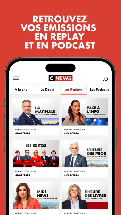 Captures d'écran de CNEWS - Toute l'Actu en direct