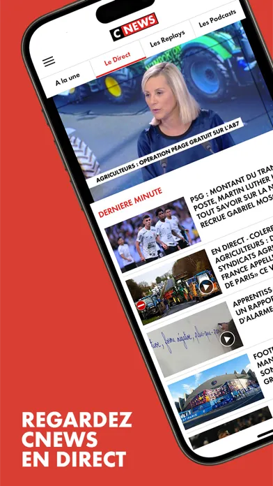 Captures d'écran de CNEWS - Toute l'Actu en direct