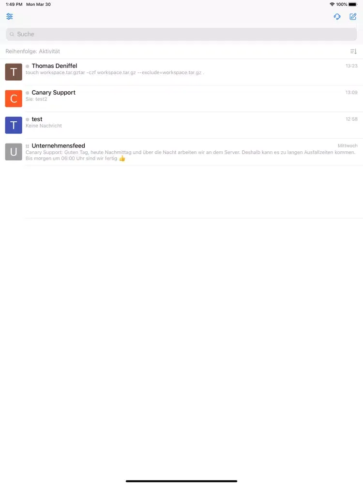 Canary Works iPad 应用截图